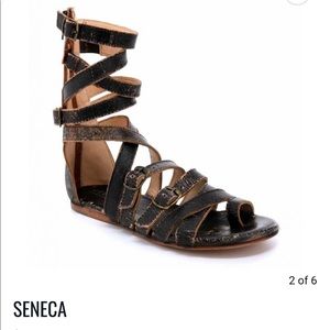 Bed Stu Black Lux Sandal Size 6